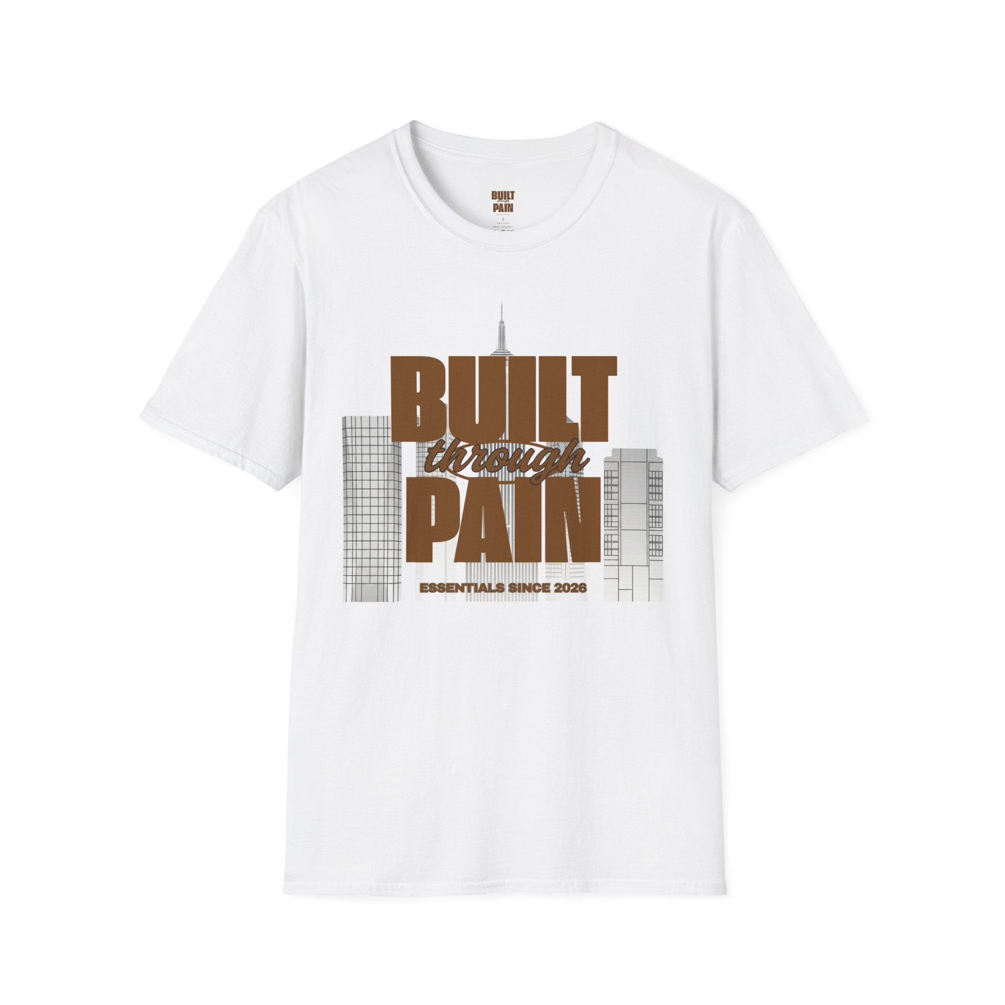 Built Through Pain Tee — Motivational Fitness Tee