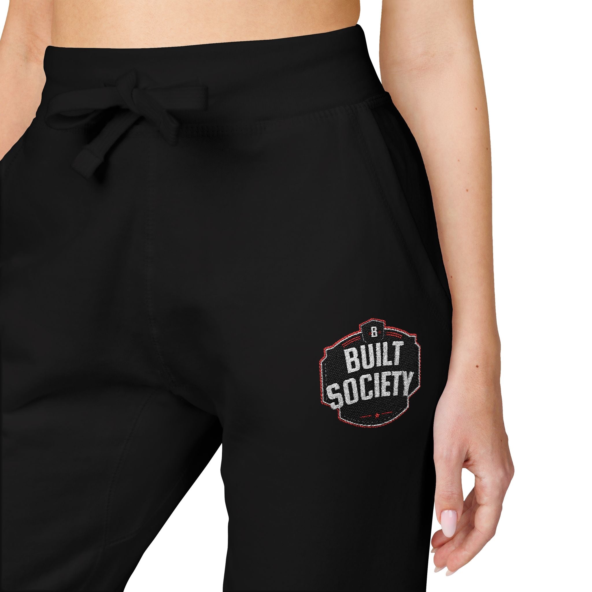 Embroidered 'Built Through Pain' Fleece Sweatpants — Cozy Casual Joggers