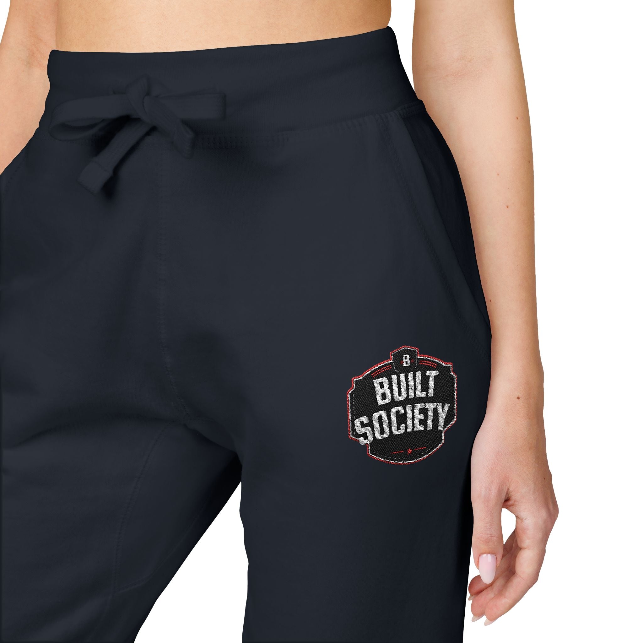 Embroidered 'Built Through Pain' Fleece Sweatpants — Cozy Casual Joggers