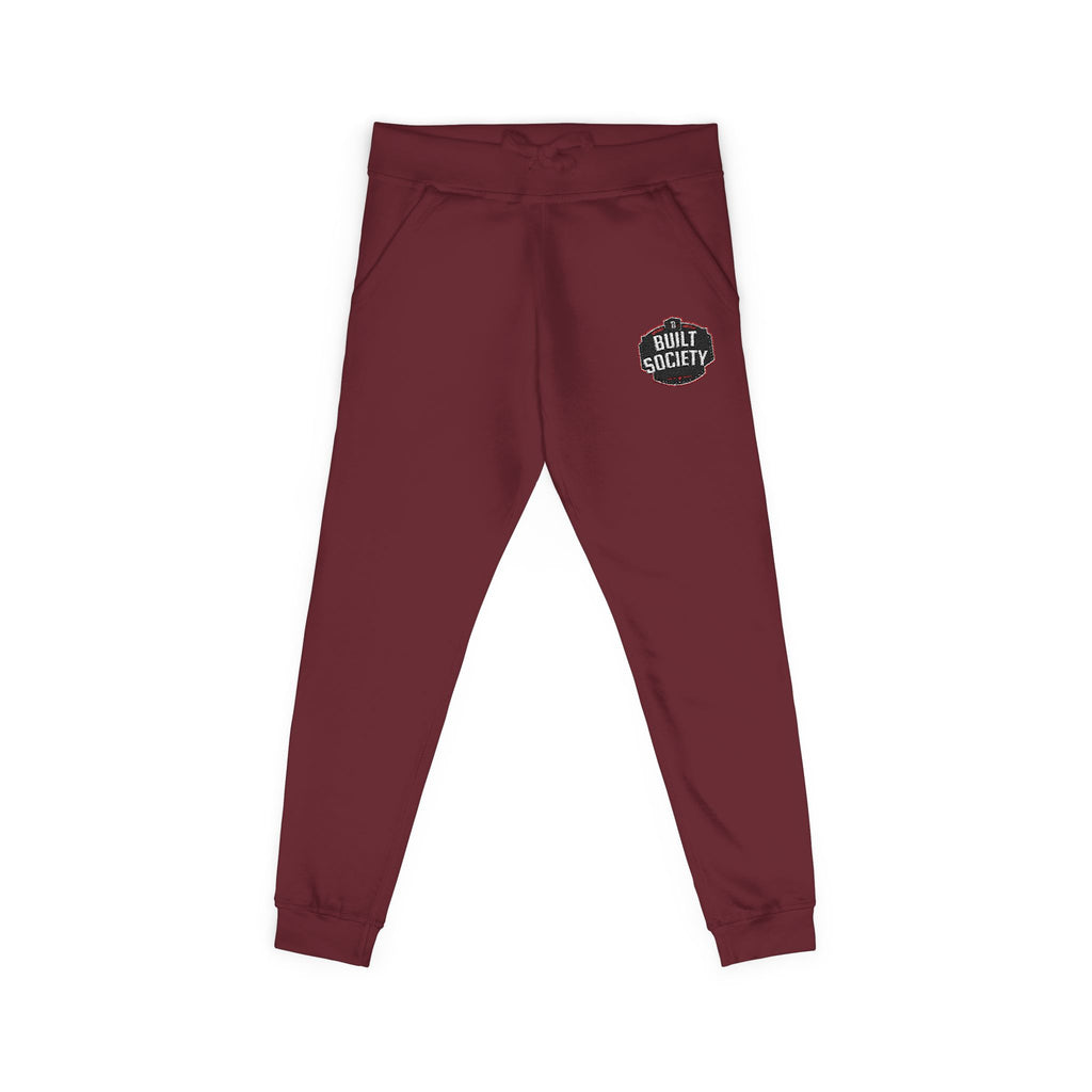 Embroidered 'Built Through Pain' Fleece Sweatpants — Cozy Casual Joggers