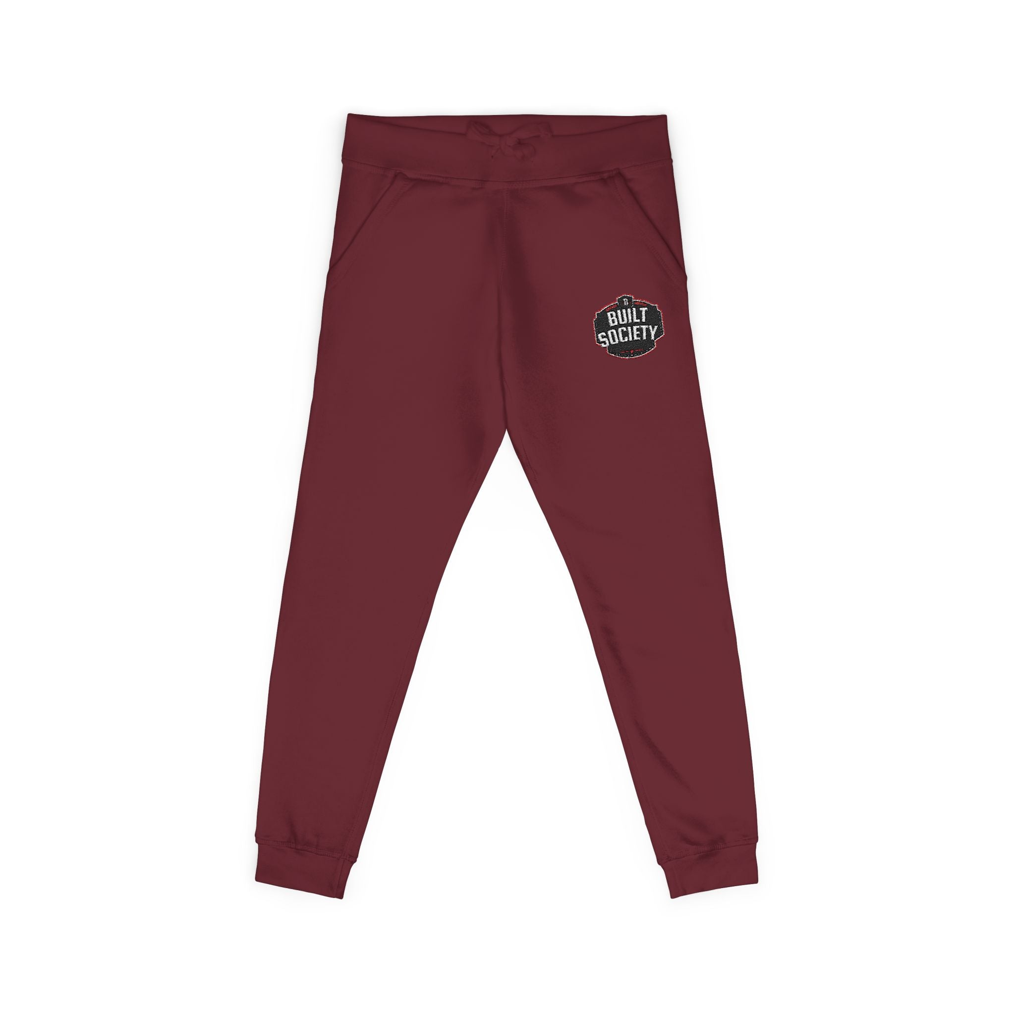 Embroidered 'Built Through Pain' Fleece Sweatpants — Cozy Casual Joggers