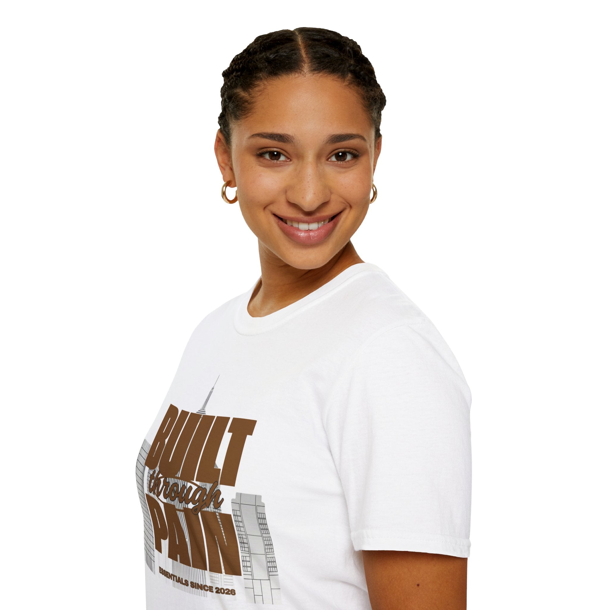Built Through Pain Tee — Motivational Fitness Tee