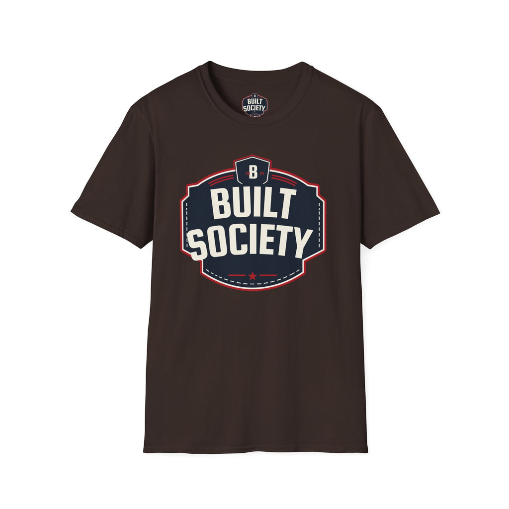 Built Society T-Shirt — Vintage Emblem Graphic Tee