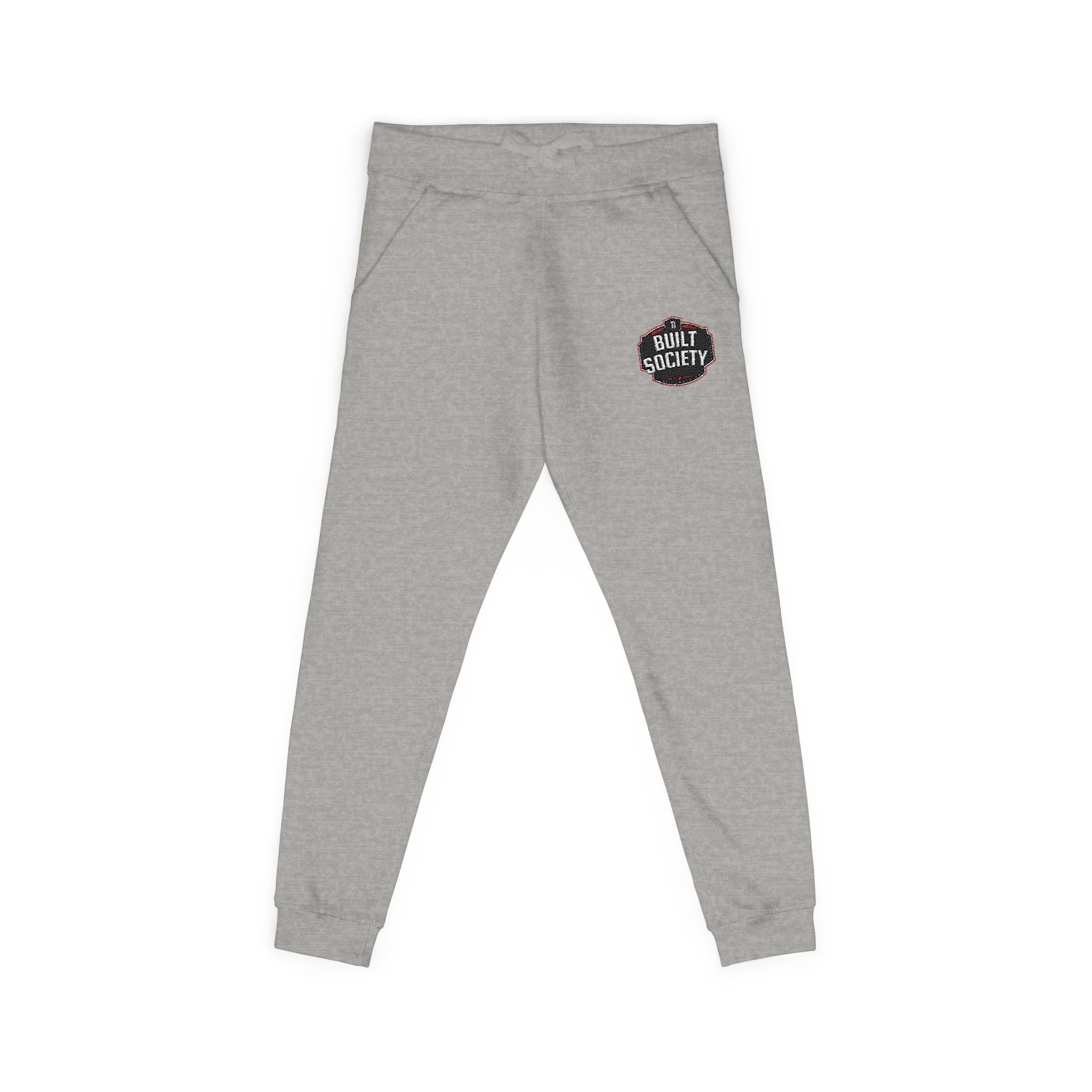Embroidered 'Built Through Pain' Fleece Sweatpants — Cozy Casual Joggers