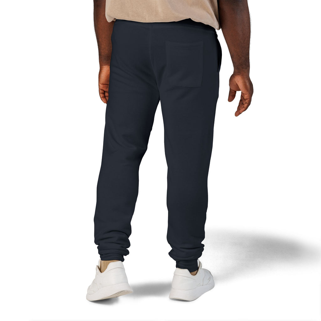 Embroidered Cozy Joggers — 'Built Through Pain' Fleece Sweatpants