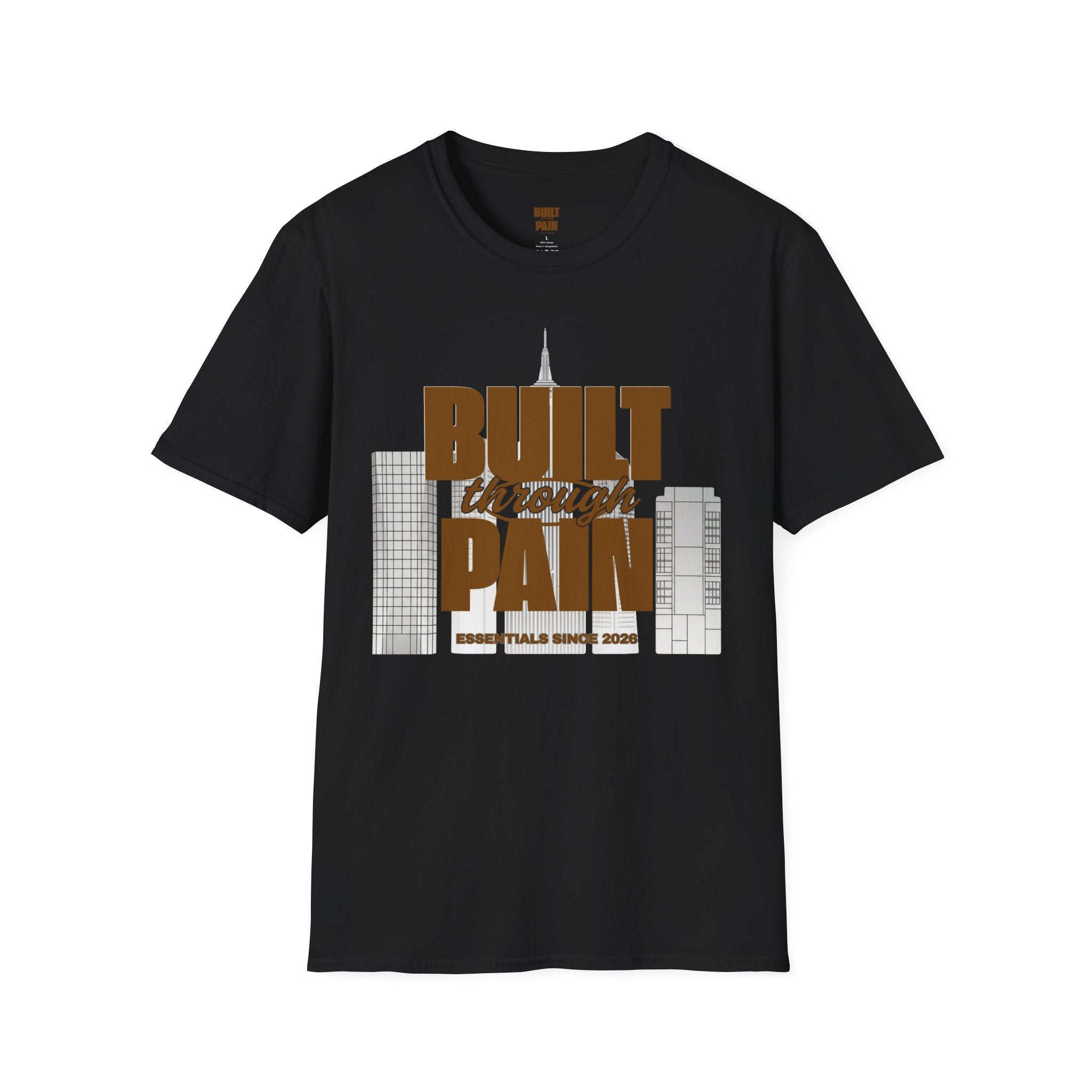 Built Through Pain Tee — Motivational Fitness Tee