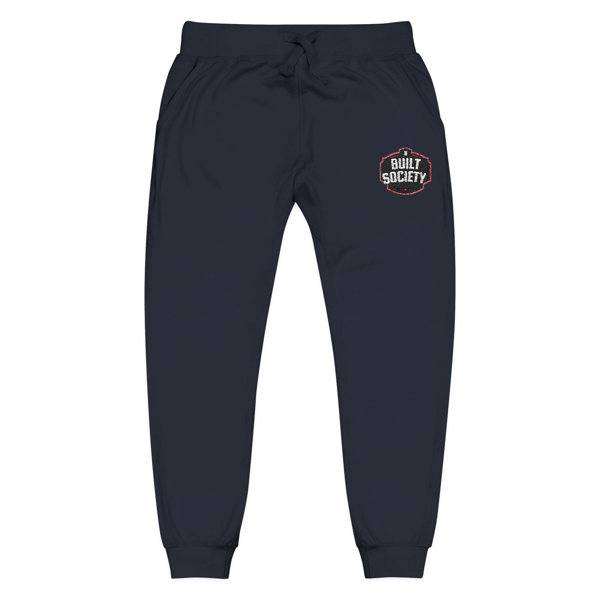 Embroidered 'Built Through Pain' Fleece Sweatpants — Cozy Casual Joggers