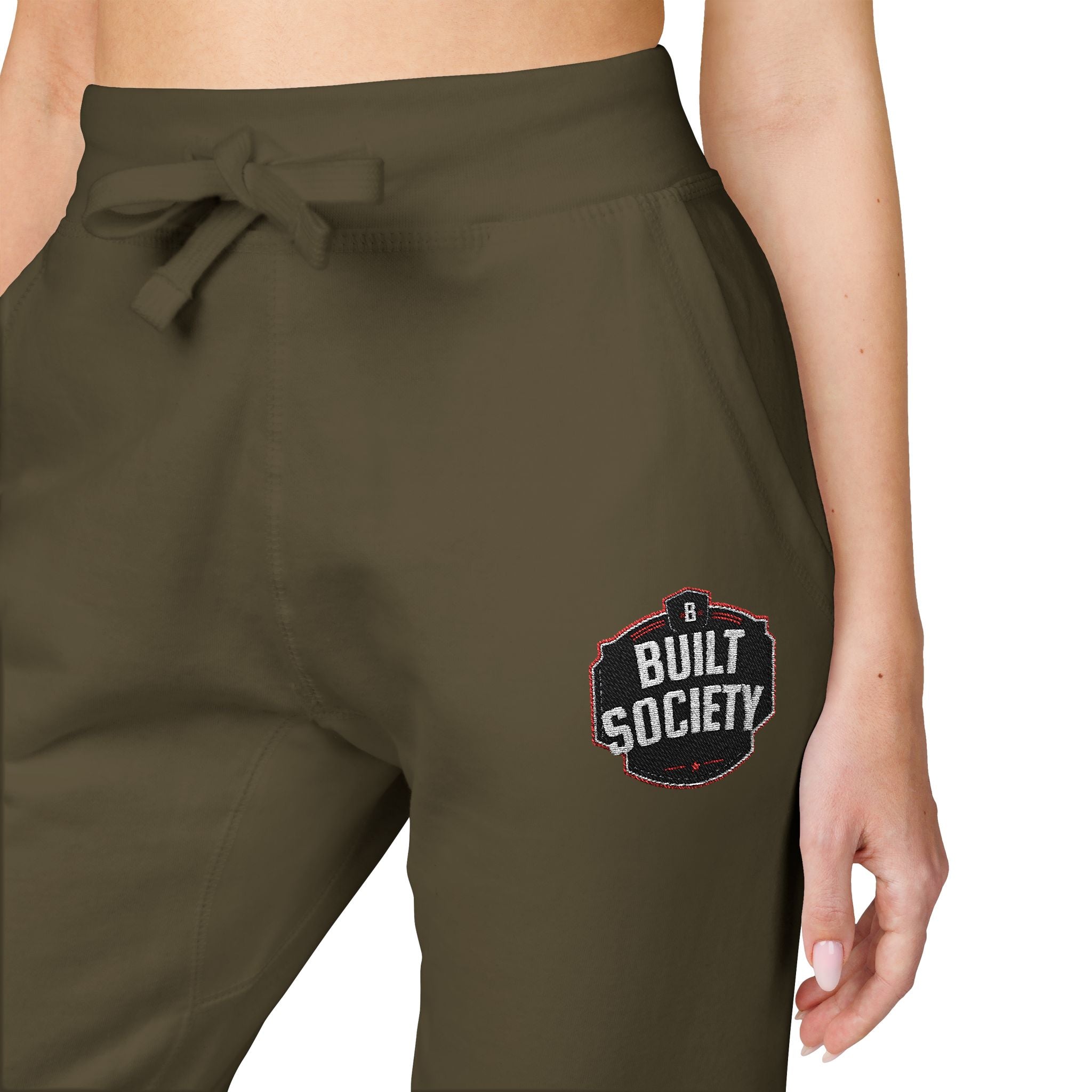 Embroidered 'Built Through Pain' Fleece Sweatpants — Cozy Casual Joggers