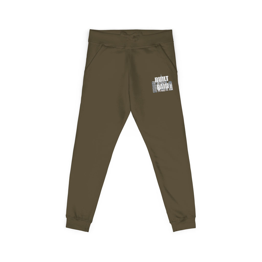 Embroidered Cozy Sweatpants — Minimal Logo Fleece Joggers