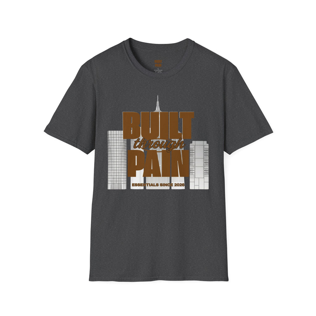 Built Through Pain Tee — Motivational Fitness Tee