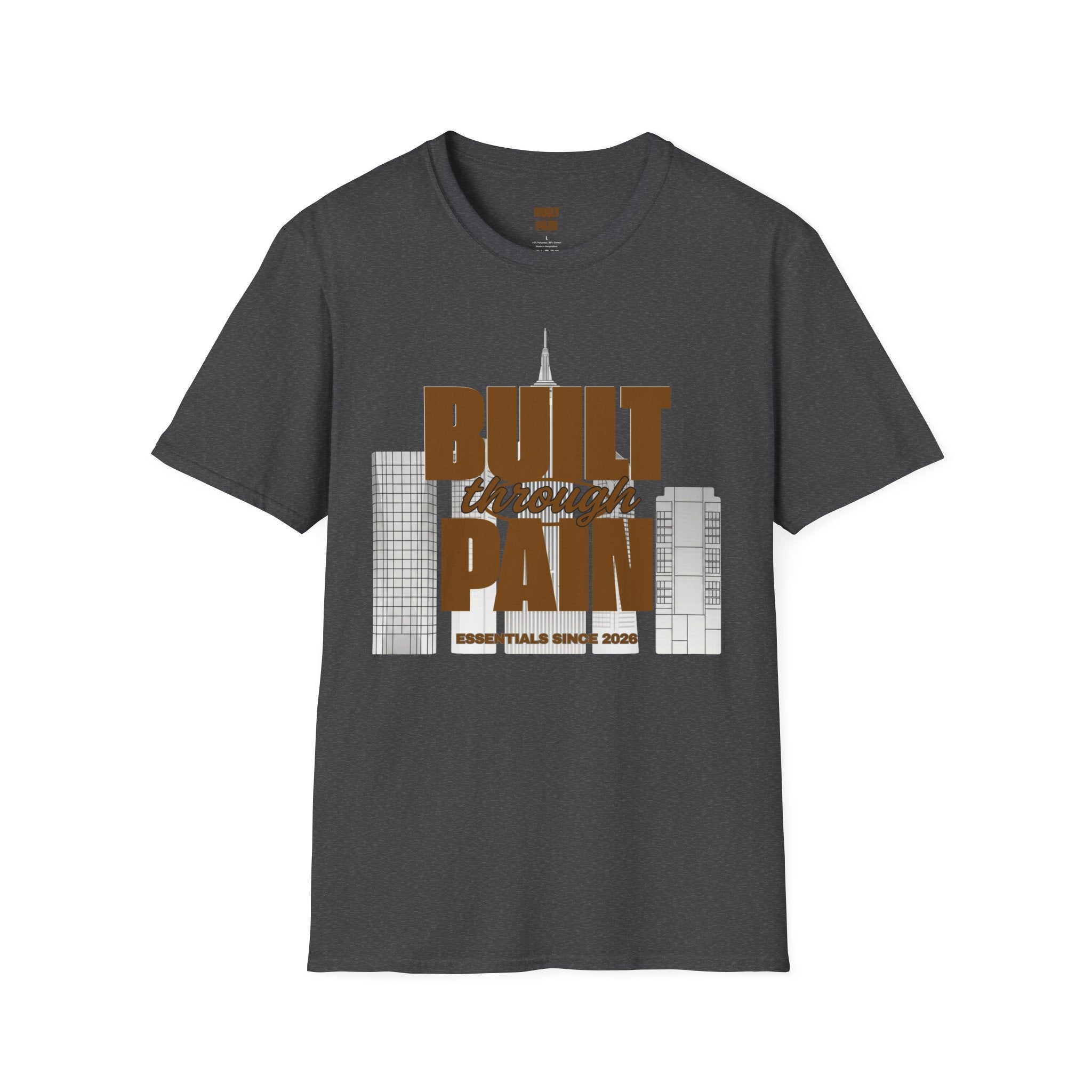 Built Through Pain Tee — Motivational Fitness Tee