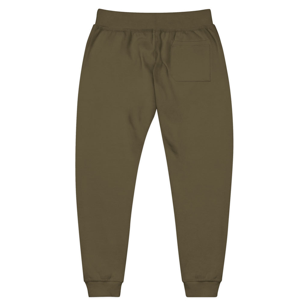 Embroidered Cozy Sweatpants — Minimal Logo Fleece Joggers