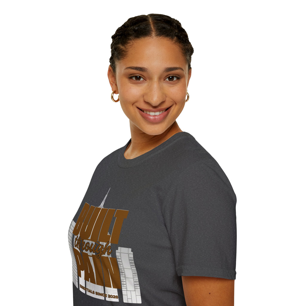 Built Through Pain Tee — Motivational Fitness Tee