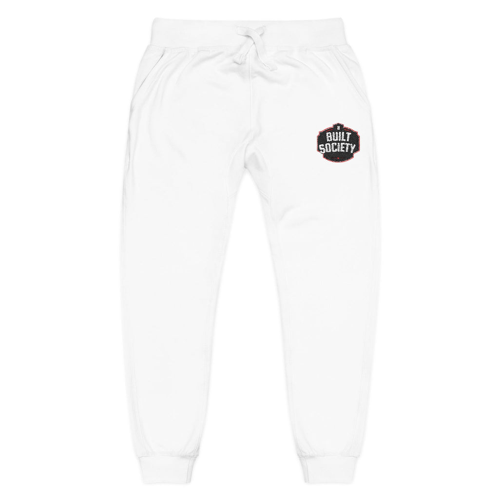 Embroidered 'Built Through Pain' Fleece Sweatpants — Cozy Casual Joggers