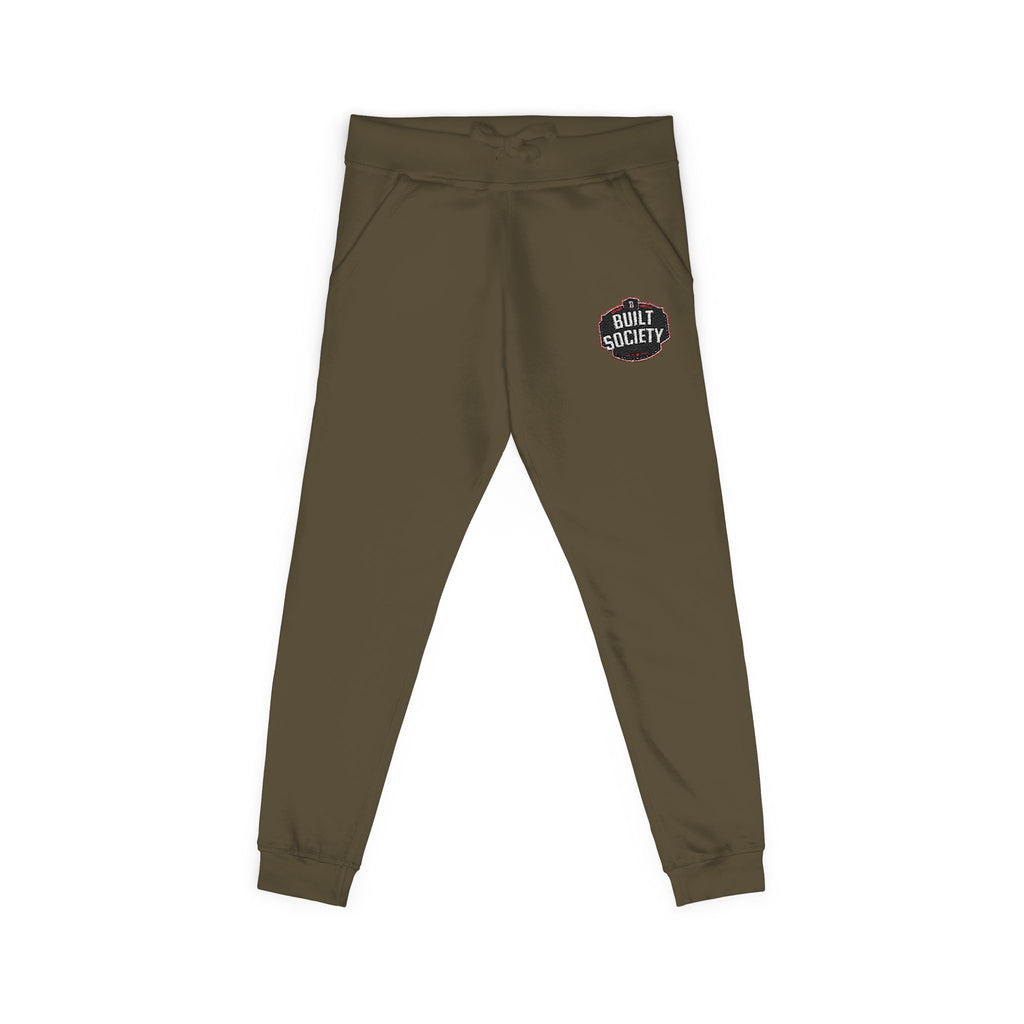 Embroidered 'Built Through Pain' Fleece Sweatpants — Cozy Casual Joggers