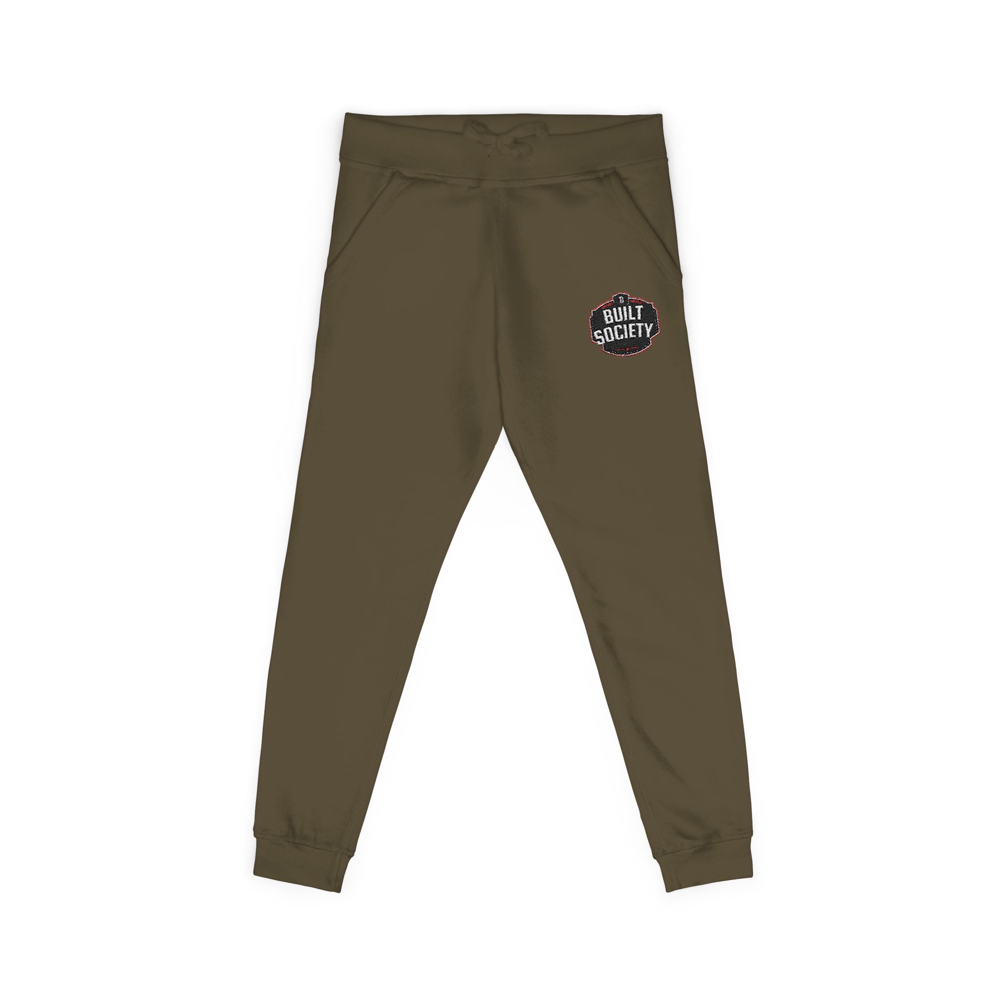Embroidered 'Built Through Pain' Fleece Sweatpants — Cozy Casual Joggers
