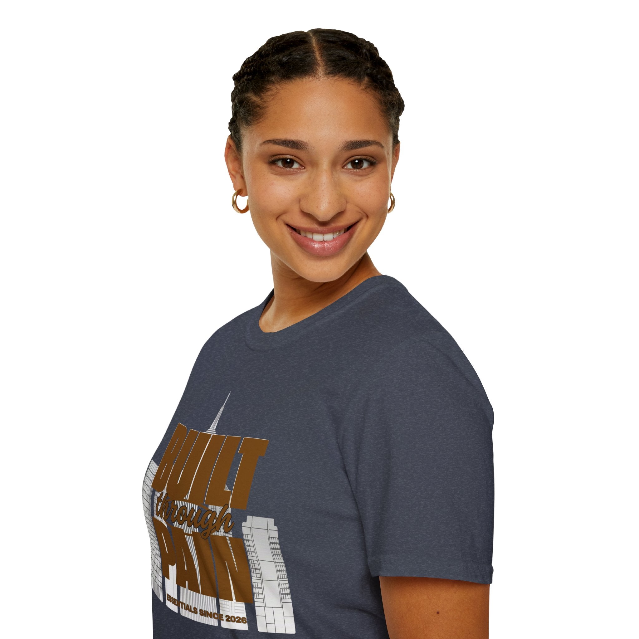 Built Through Pain Tee — Motivational Fitness Tee