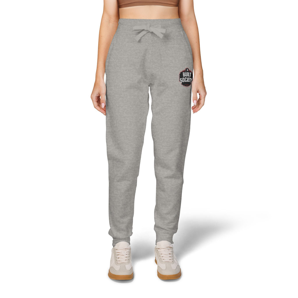 Embroidered 'Built Through Pain' Fleece Sweatpants — Cozy Casual Joggers