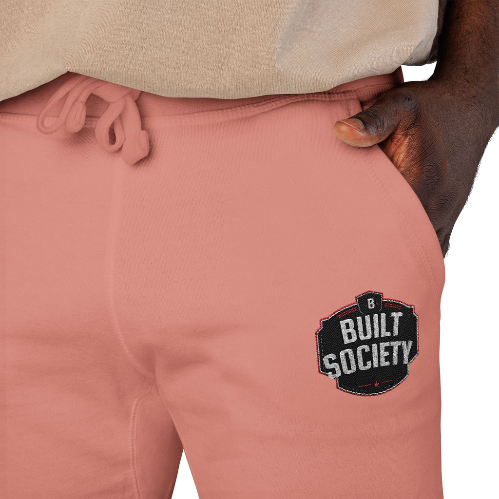 Embroidered 'Built Through Pain' Fleece Sweatpants — Cozy Casual Joggers