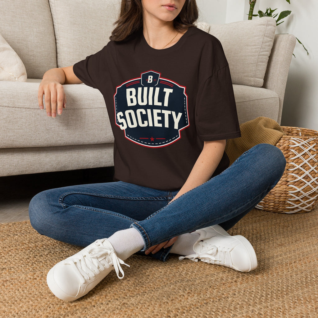 Built Society T-Shirt — Vintage Emblem Graphic Tee