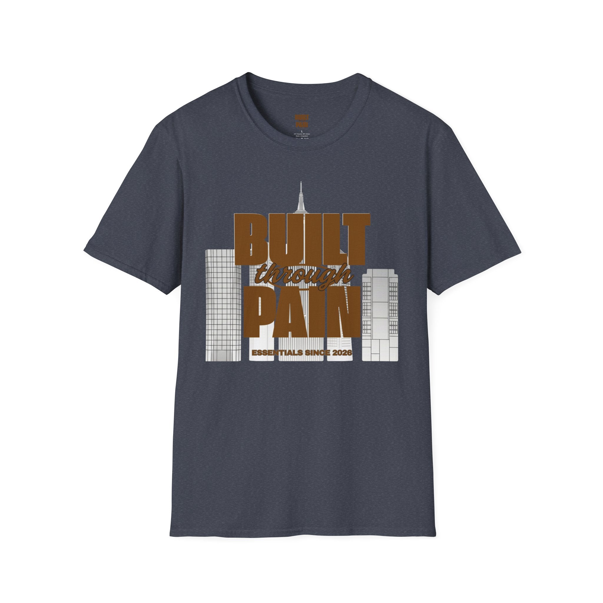 Built Through Pain Tee — Motivational Fitness Tee