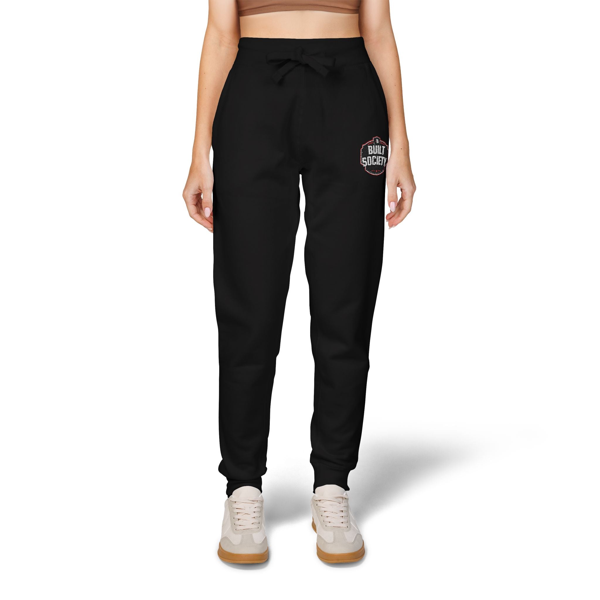 Embroidered 'Built Through Pain' Fleece Sweatpants — Cozy Casual Joggers