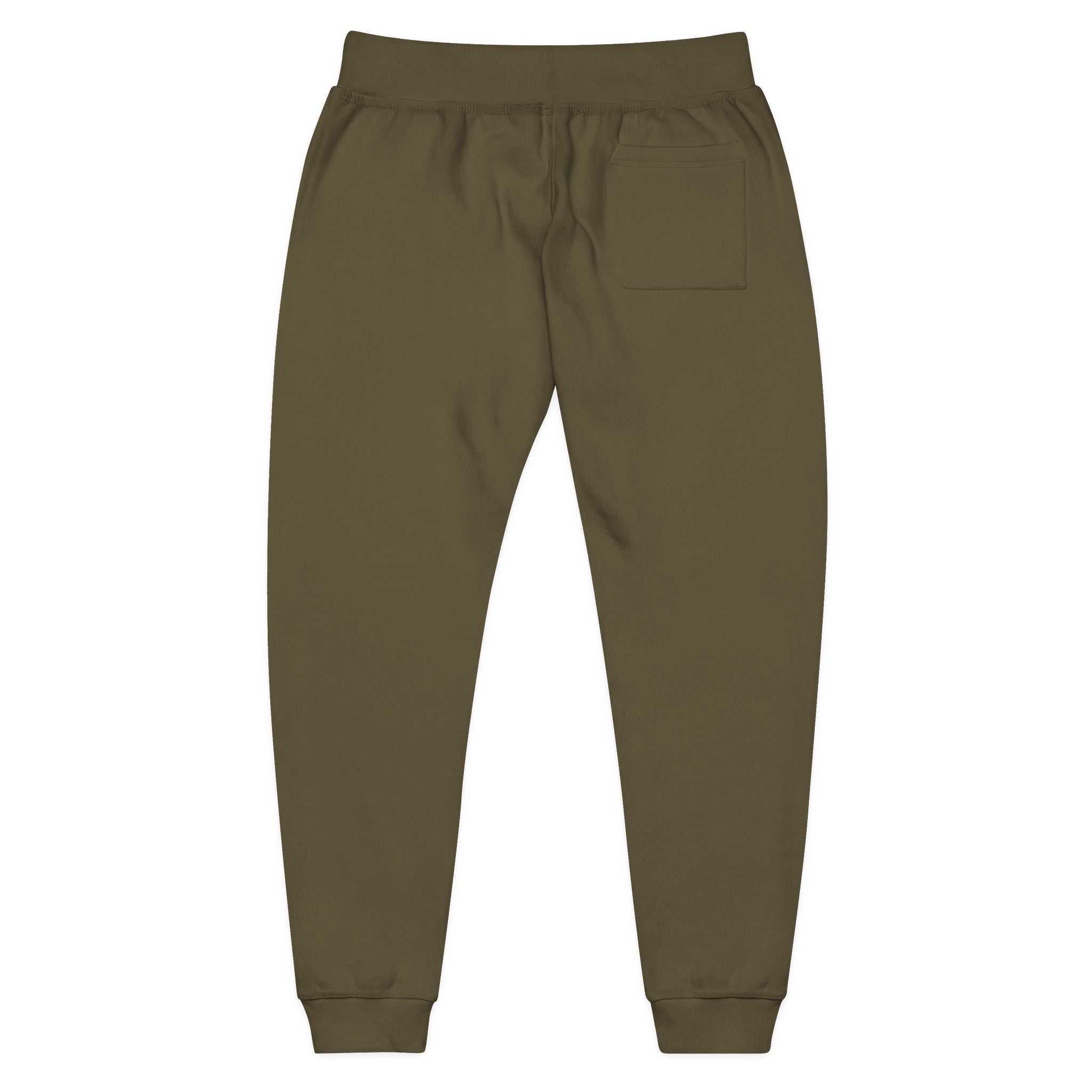 Embroidered Cozy Joggers — 'Built Through Pain' Fleece Sweatpants