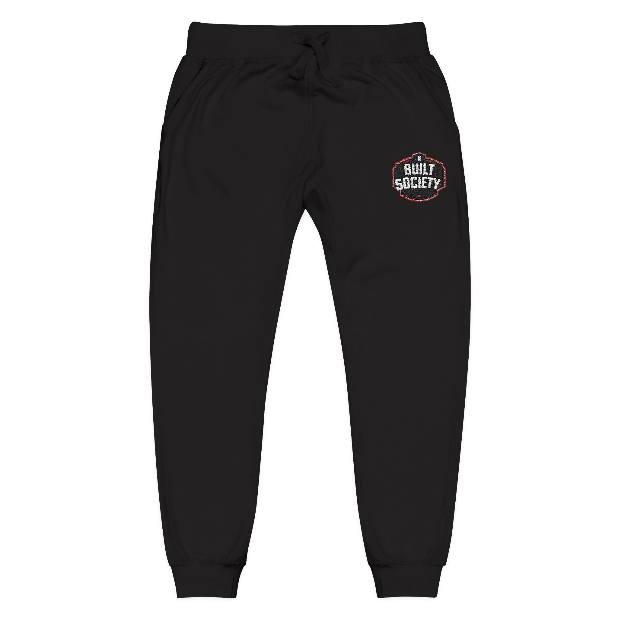 Embroidered 'Built Through Pain' Fleece Sweatpants — Cozy Casual Joggers
