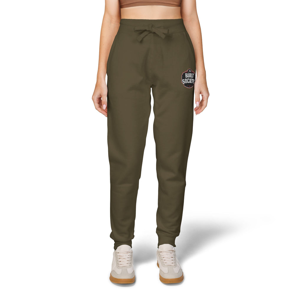 Embroidered 'Built Through Pain' Fleece Sweatpants — Cozy Casual Joggers