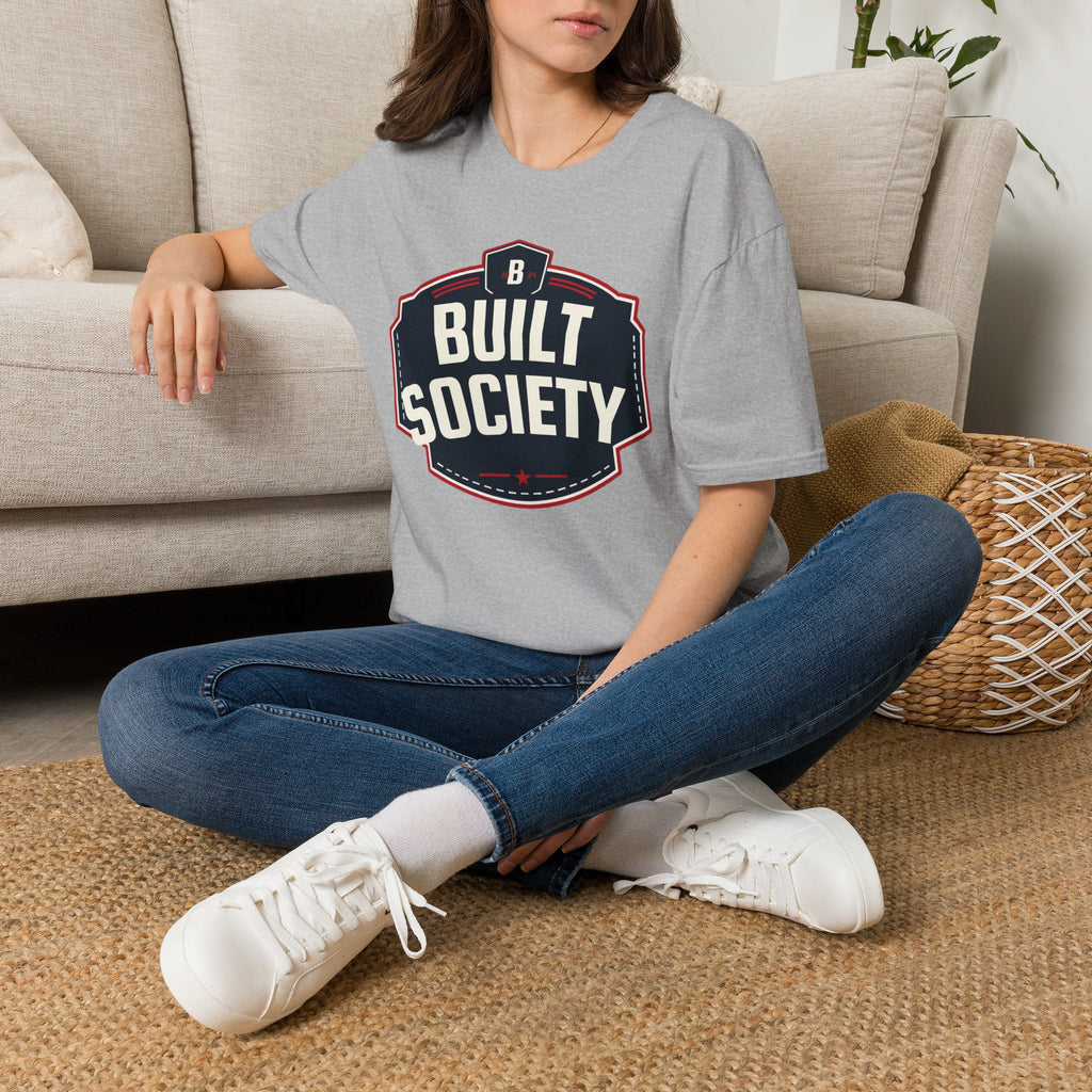 Built Society T-Shirt — Vintage Emblem Graphic Tee