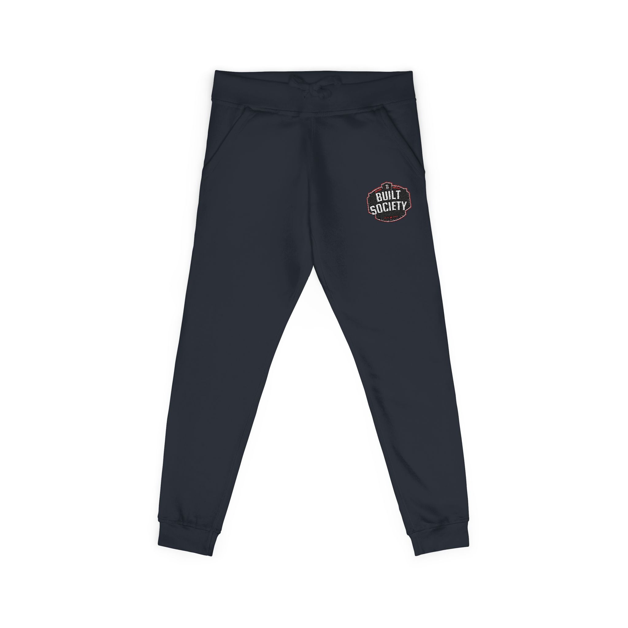 Embroidered 'Built Through Pain' Fleece Sweatpants — Cozy Casual Joggers
