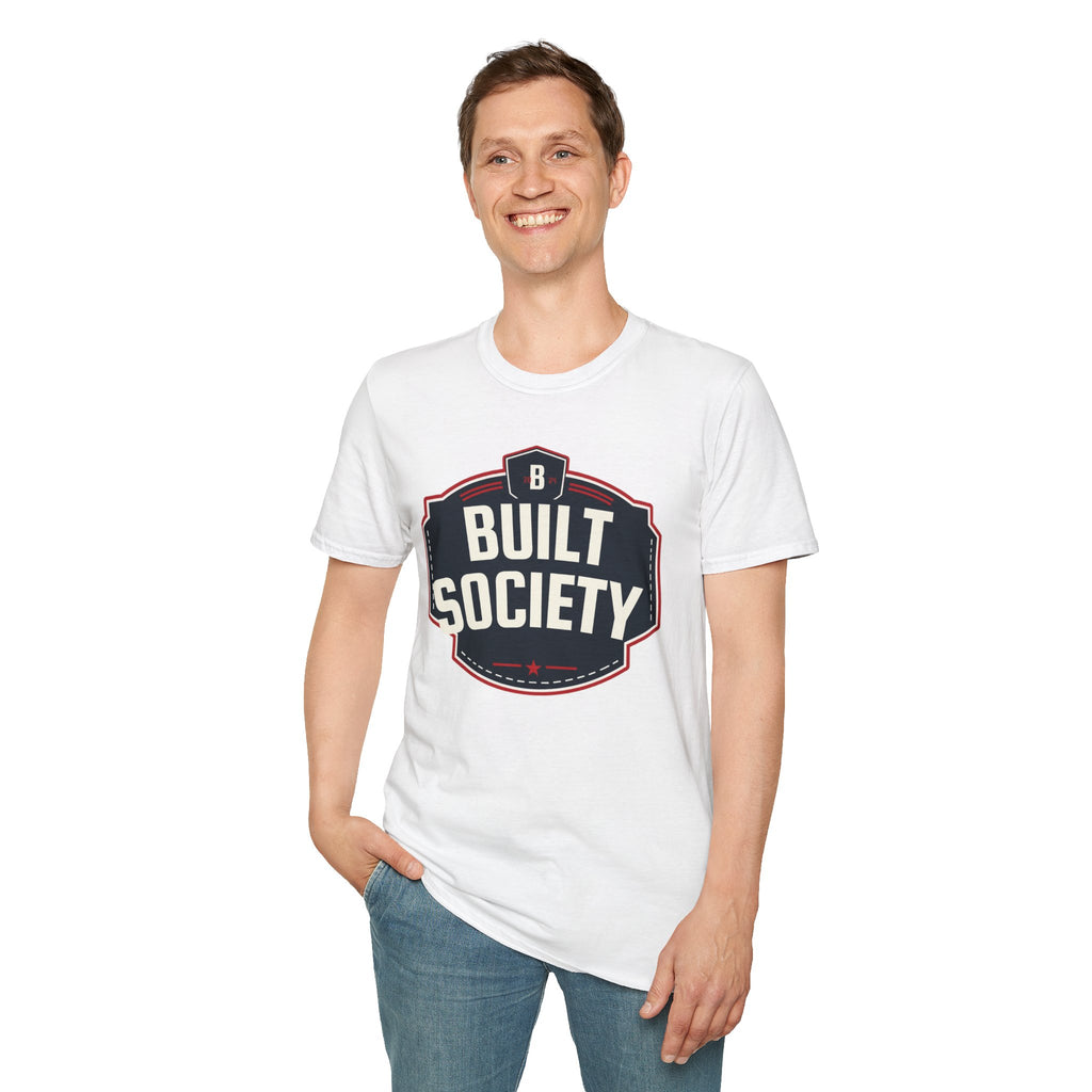 Built Society T-Shirt — Vintage Emblem Graphic Tee