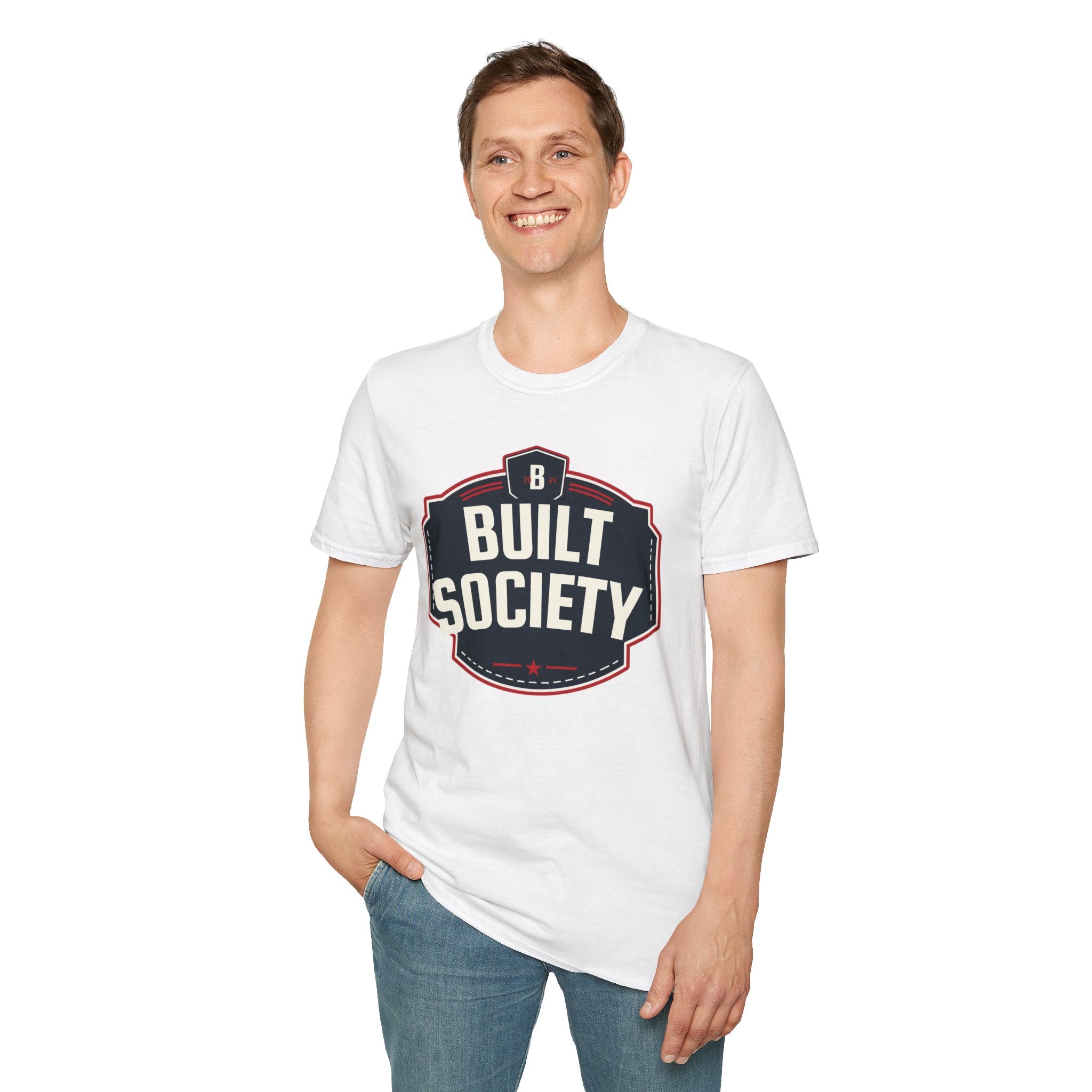 Built Society T-Shirt — Vintage Emblem Graphic Tee