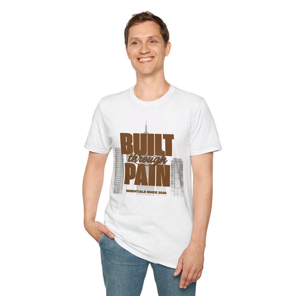 Built Through Pain Tee — Motivational Fitness Tee