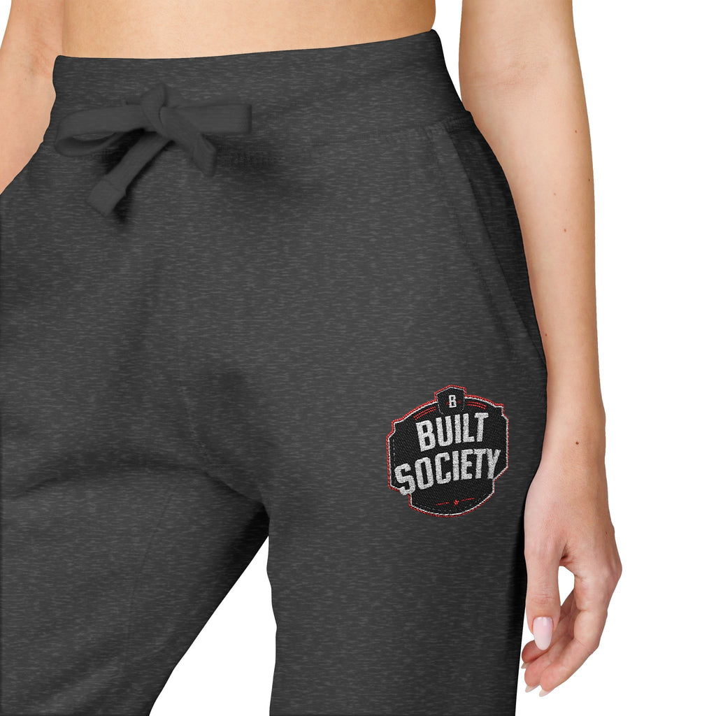 Embroidered 'Built Through Pain' Fleece Sweatpants — Cozy Casual Joggers