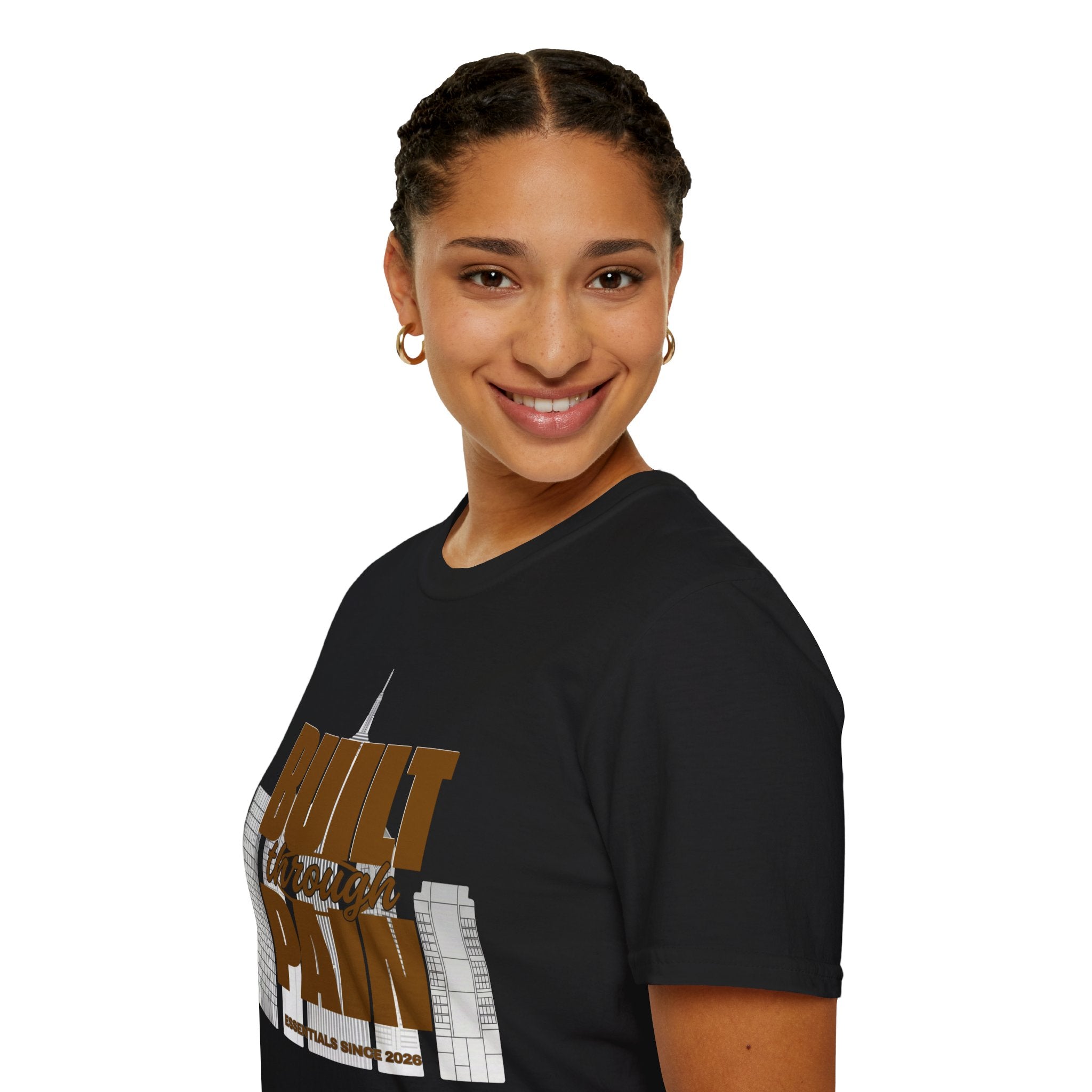 Built Through Pain Tee — Motivational Fitness Tee