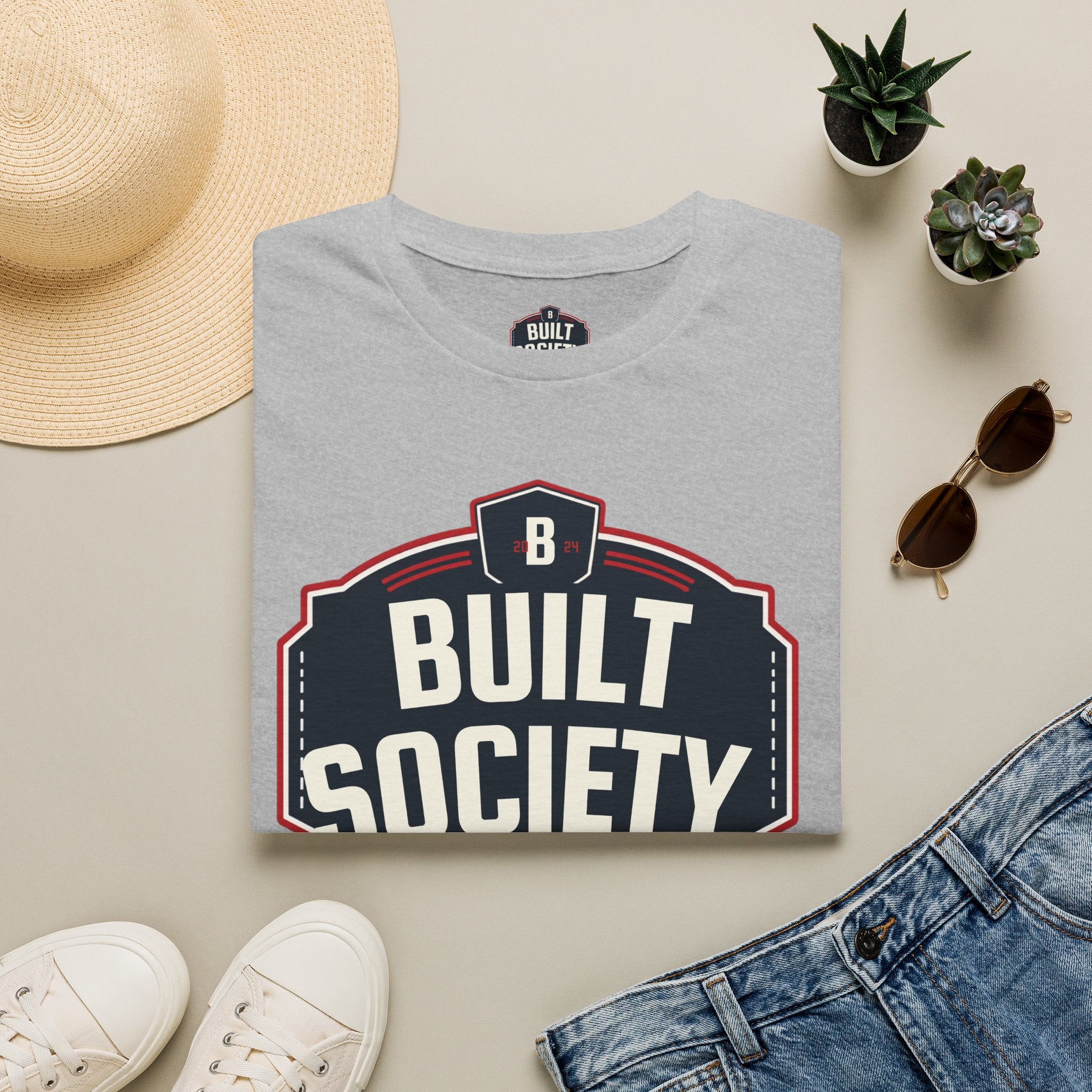 Built Society T-Shirt — Vintage Emblem Graphic Tee