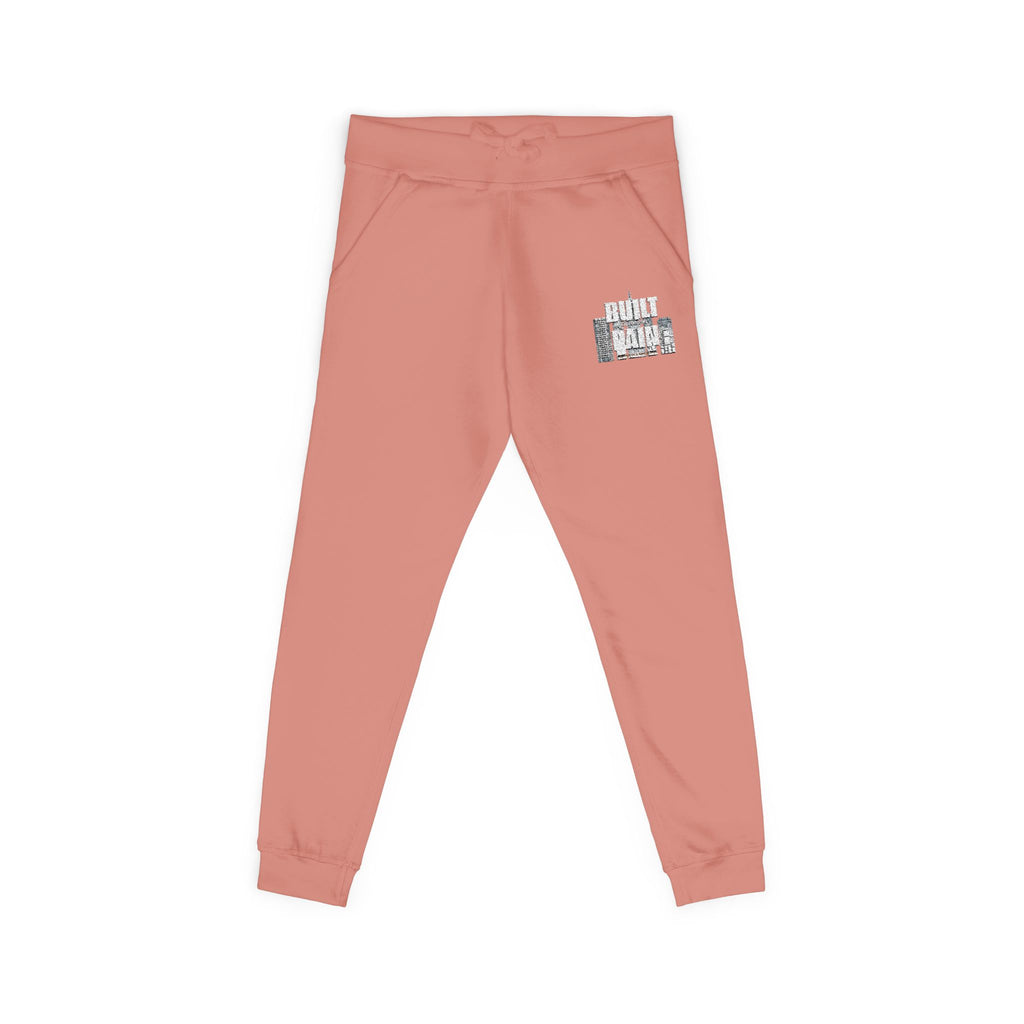 Embroidered Cozy Sweatpants — Minimal Logo Fleece Joggers