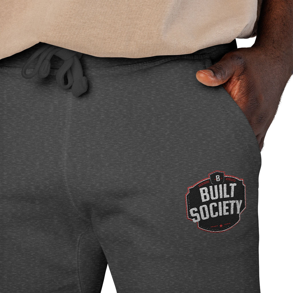 Embroidered 'Built Through Pain' Fleece Sweatpants — Cozy Casual Joggers