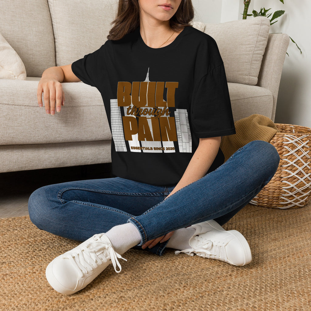 Built Through Pain Tee — Motivational Fitness Tee