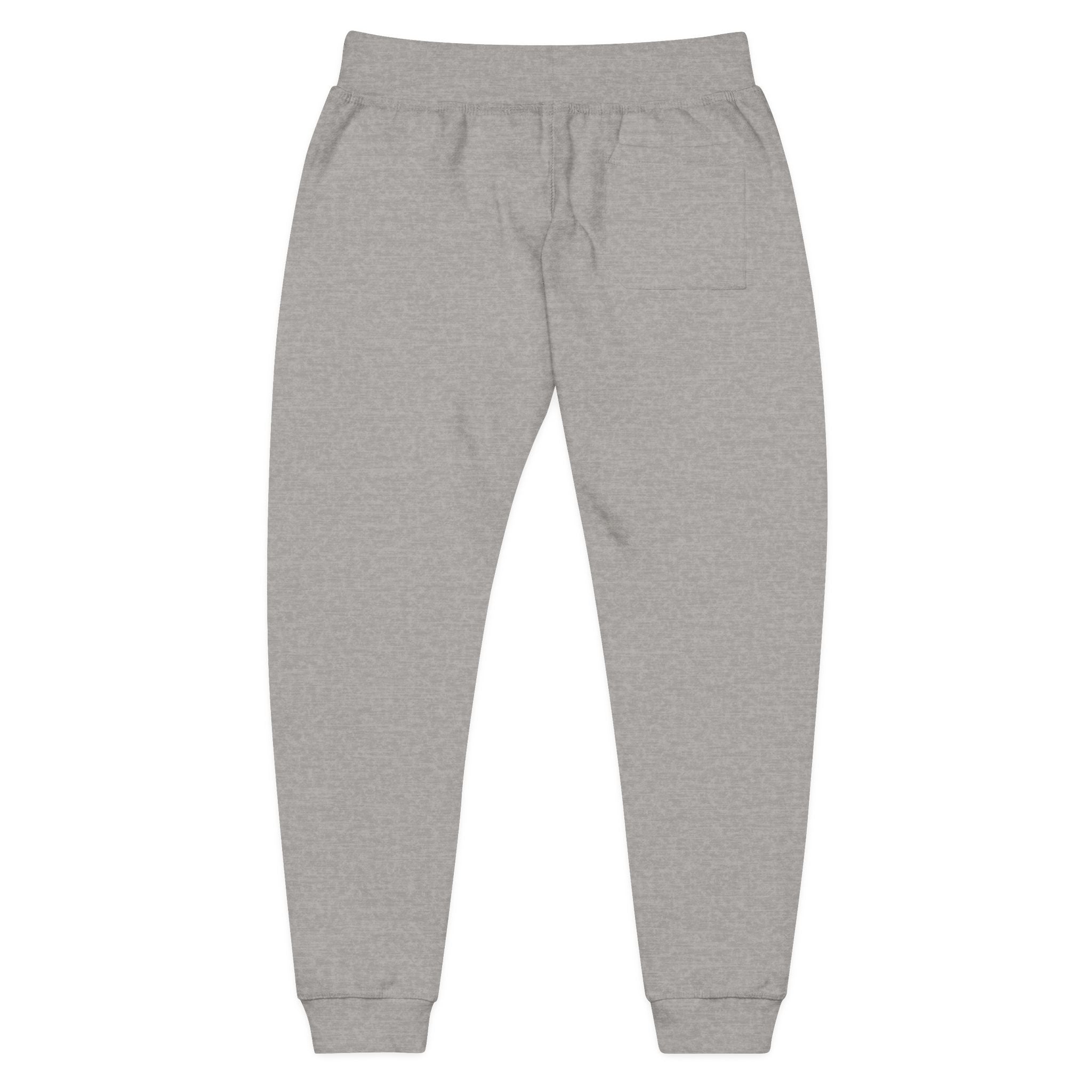 Embroidered Cozy Sweatpants — Minimal Logo Fleece Joggers