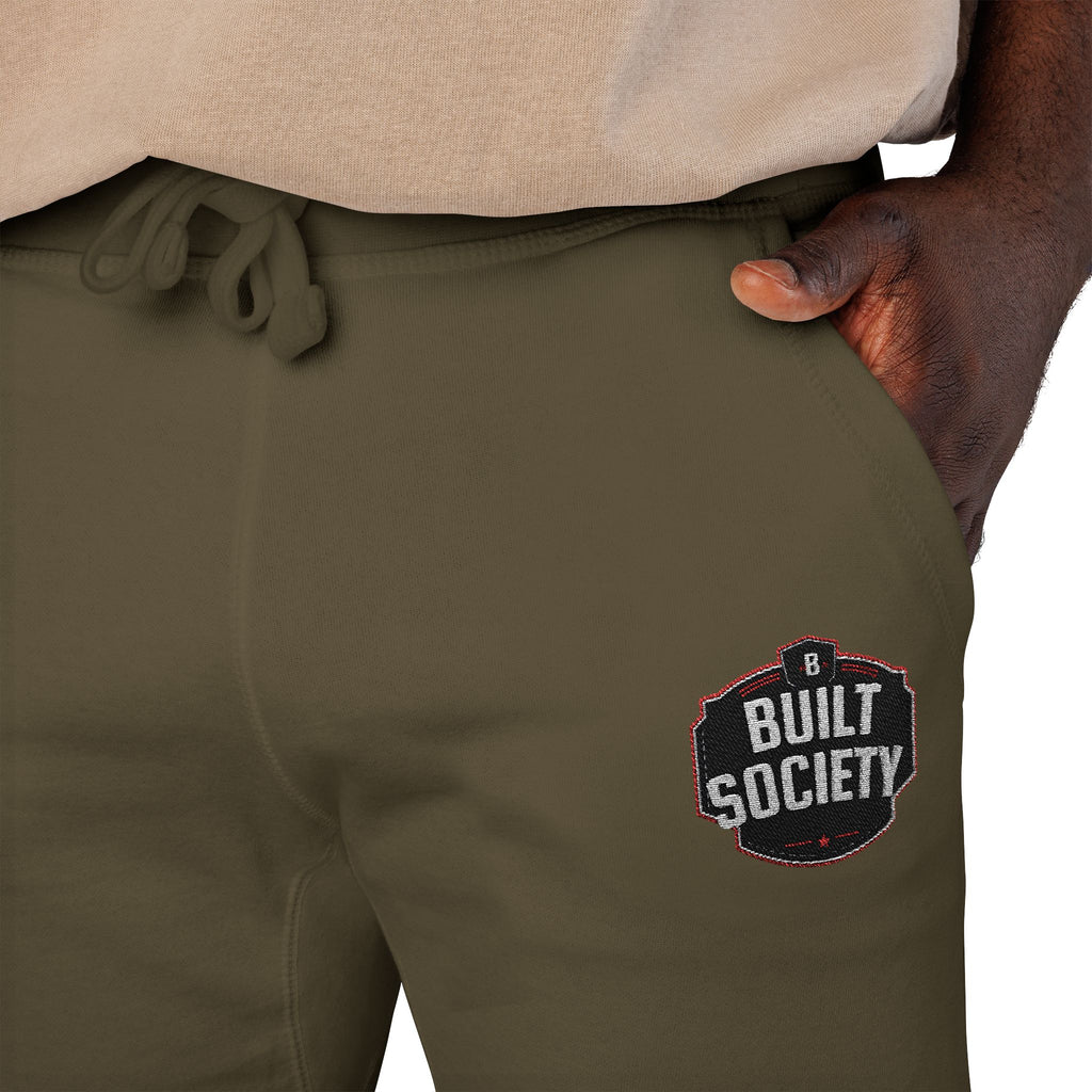 Embroidered 'Built Through Pain' Fleece Sweatpants — Cozy Casual Joggers