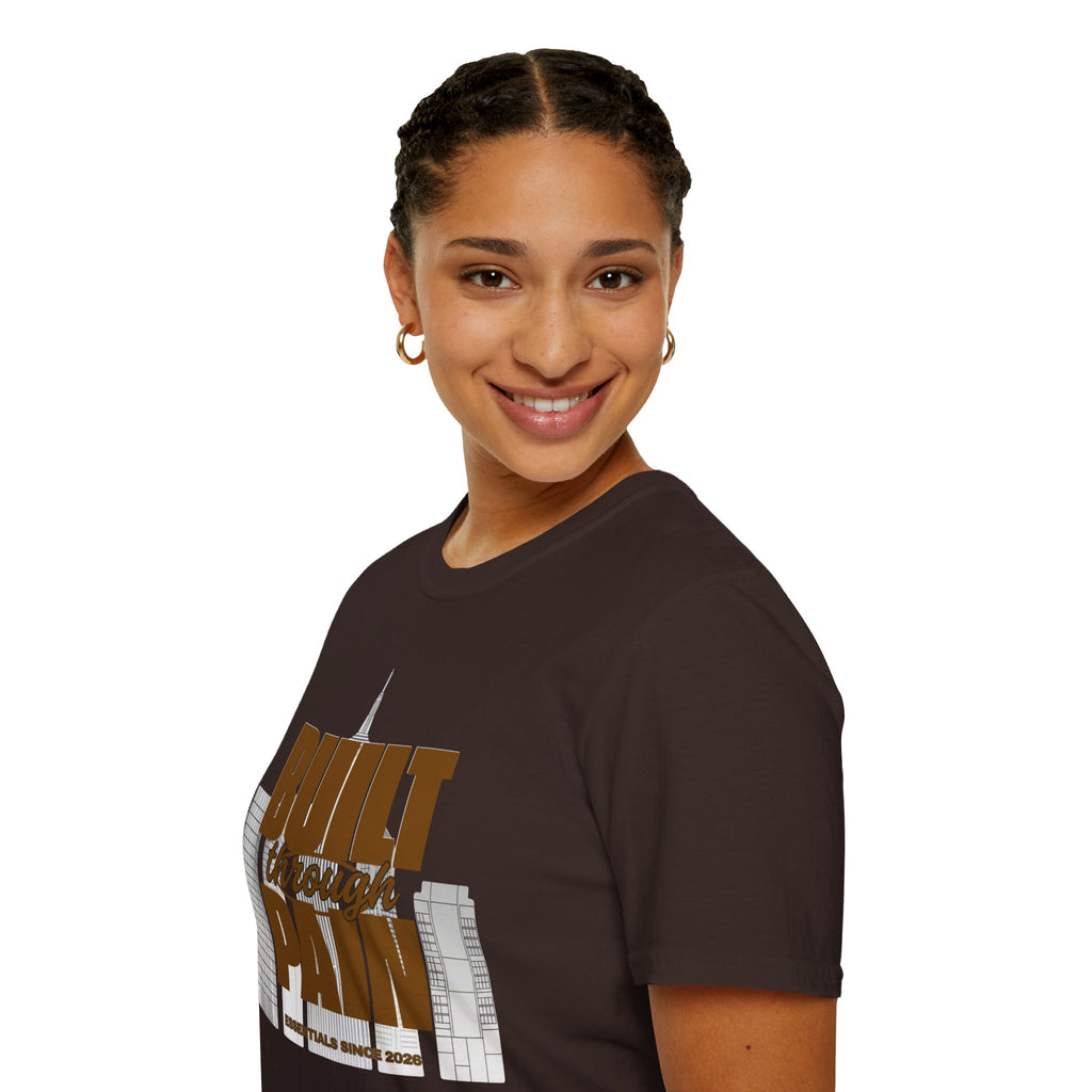 Built Through Pain Tee — Motivational Fitness Tee