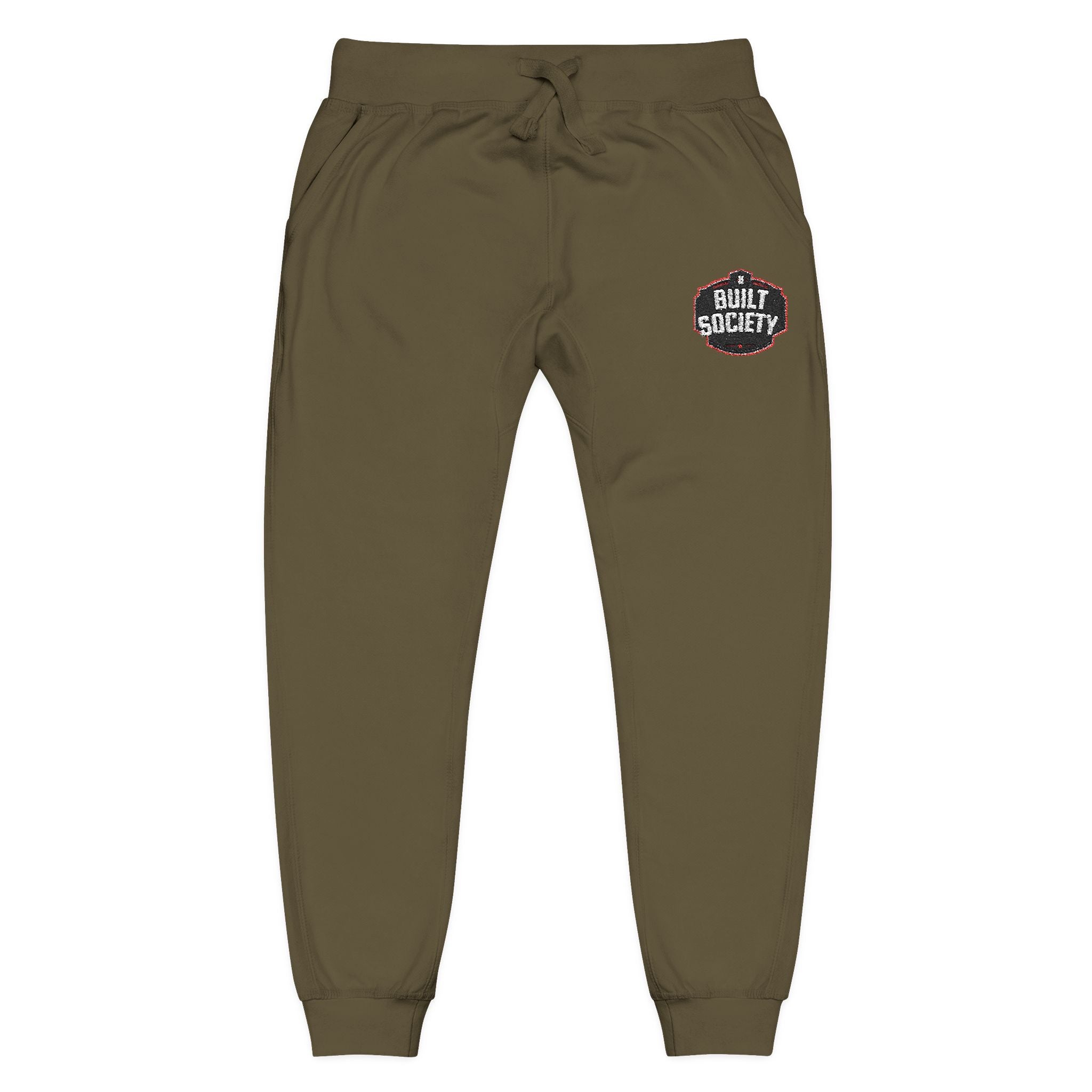 Embroidered 'Built Through Pain' Fleece Sweatpants — Cozy Casual Joggers
