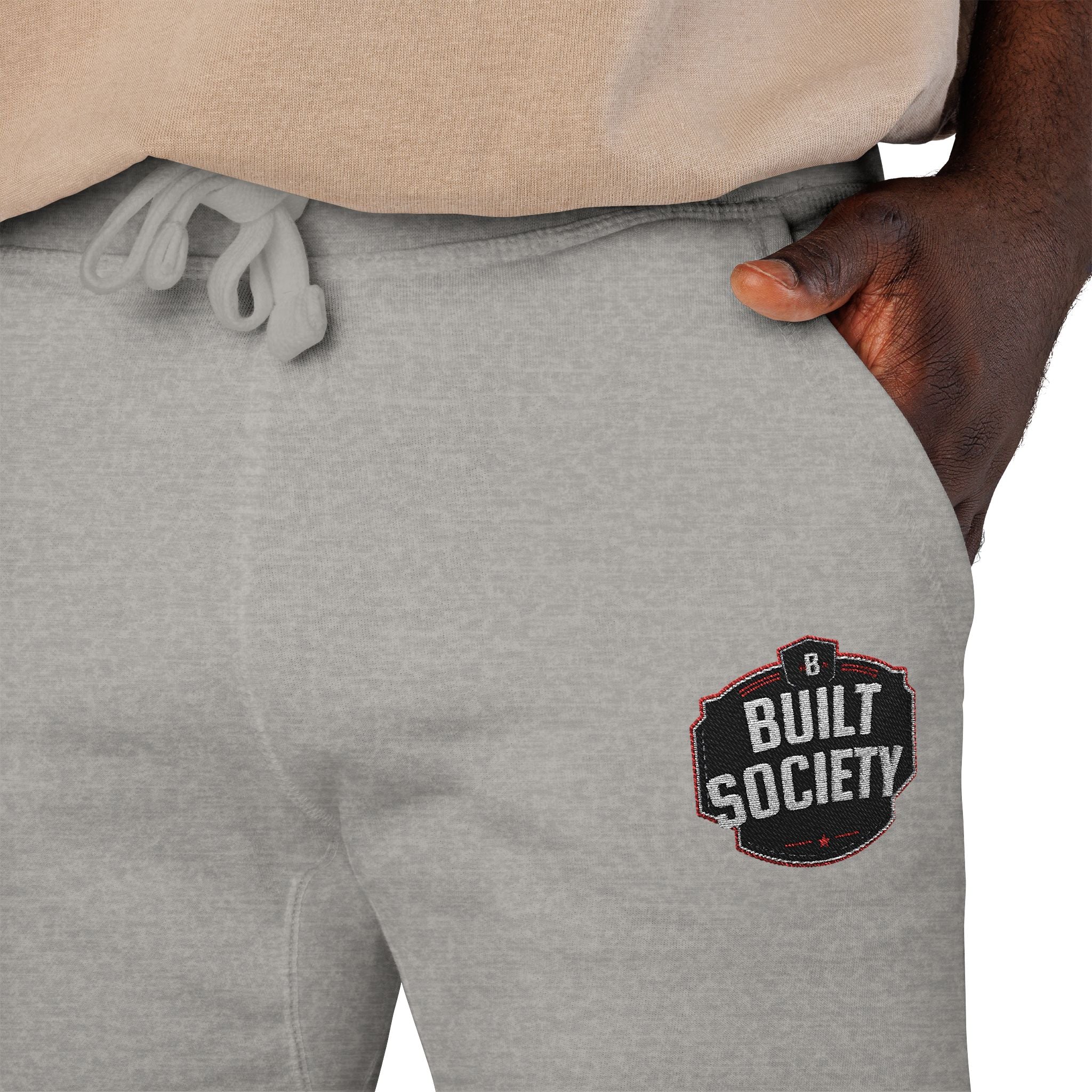 Embroidered 'Built Through Pain' Fleece Sweatpants — Cozy Casual Joggers