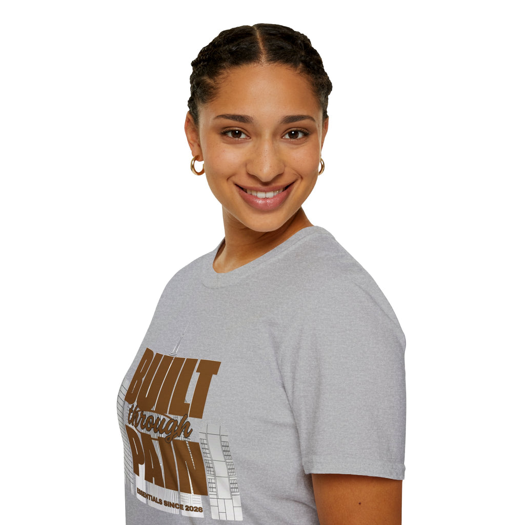 Built Through Pain Tee — Motivational Fitness Tee