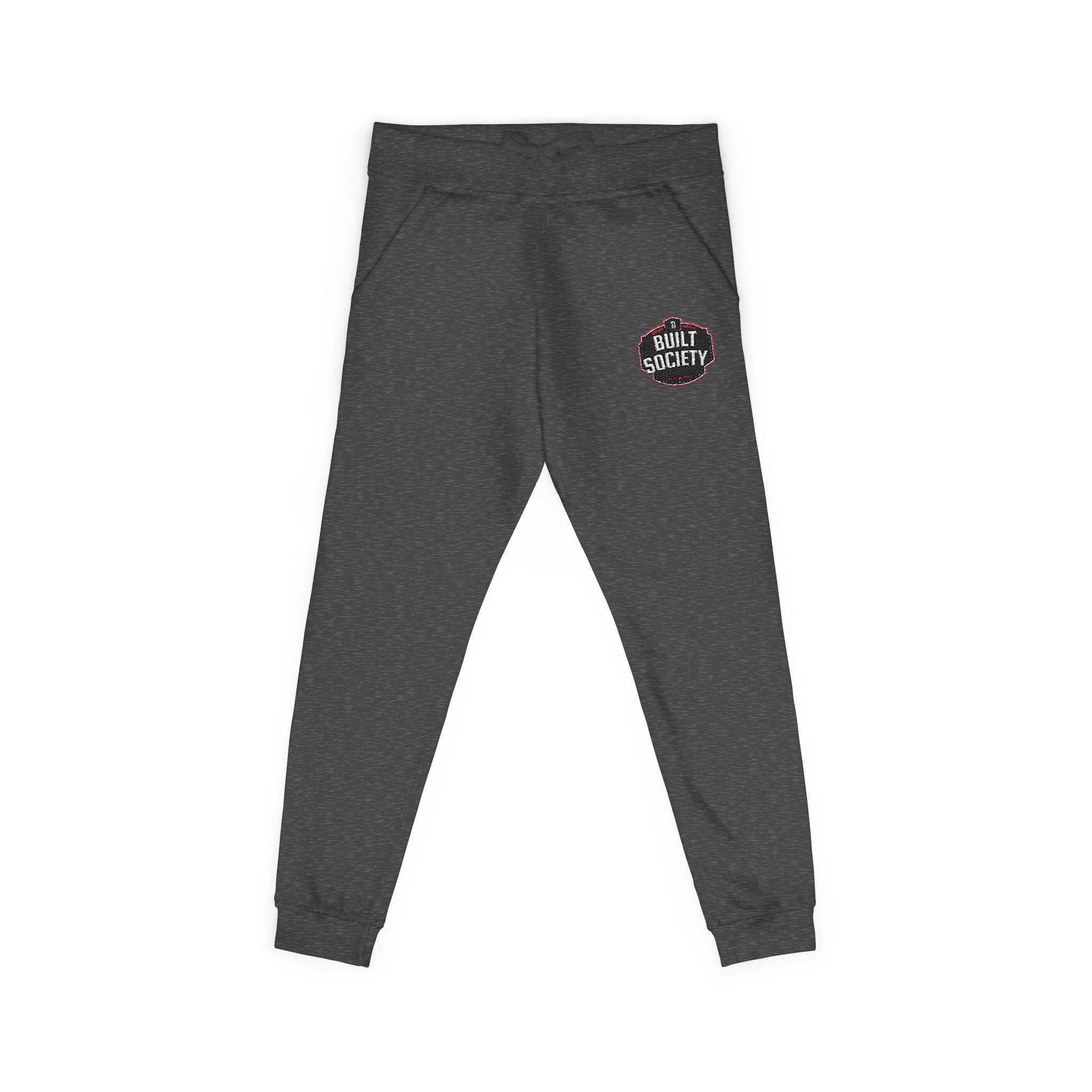 Embroidered 'Built Through Pain' Fleece Sweatpants — Cozy Casual Joggers