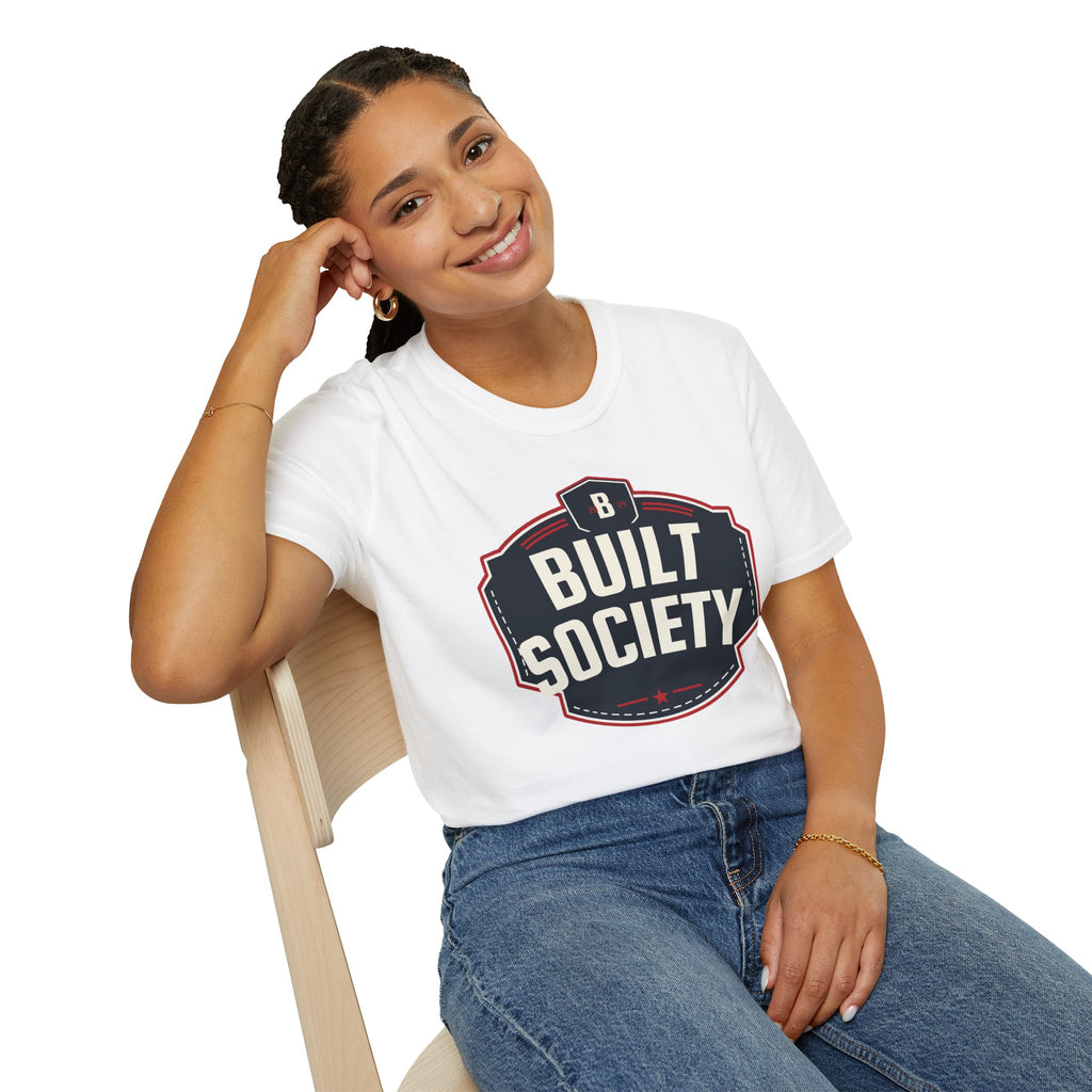 Built Society T-Shirt — Vintage Emblem Graphic Tee