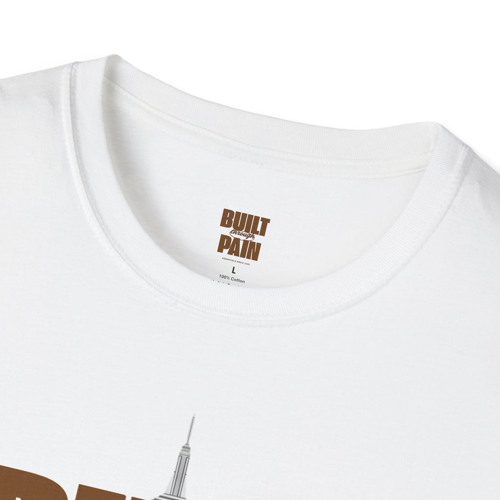 Built Through Pain Tee — Motivational Fitness Tee