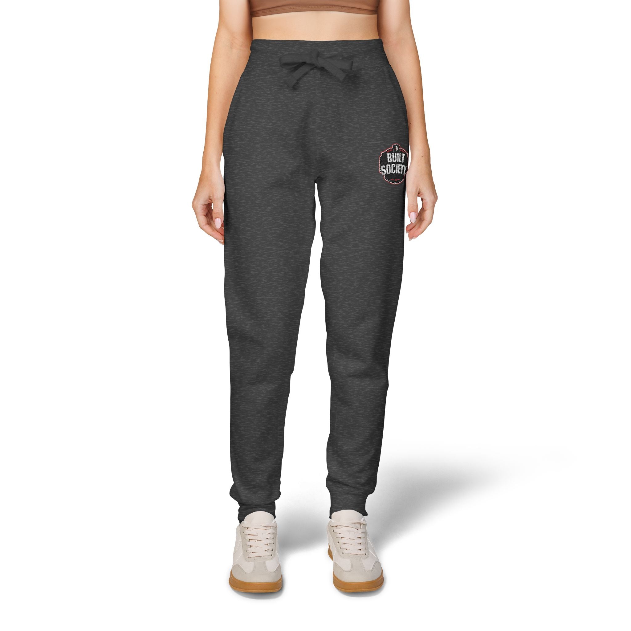 Embroidered 'Built Through Pain' Fleece Sweatpants — Cozy Casual Joggers